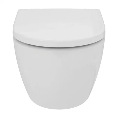 Set PROMO vas WC suspendat Ideal Standard Ellisse Rimless 54.5x36.5 cm cu capac alb softclose
