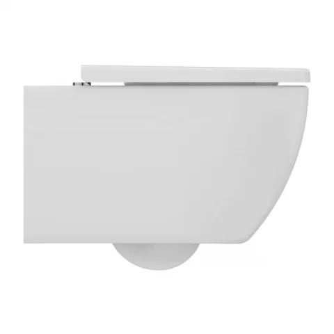 Set PROMO vas WC suspendat Ideal Standard Ellisse Rimless 54.5x36.5 cm cu capac alb softclose