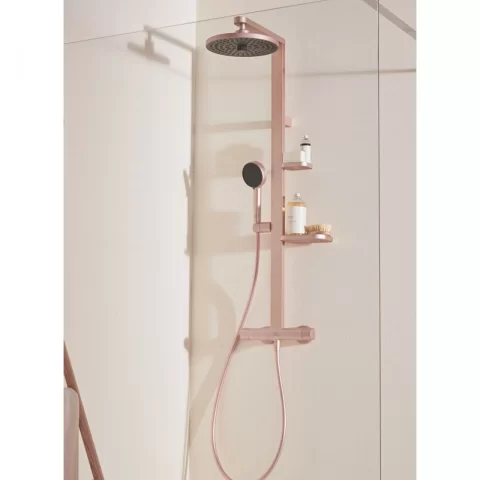 Sistem de dus cu baterie termostatata Ideal Standard Alu+ rose mat aluminiu