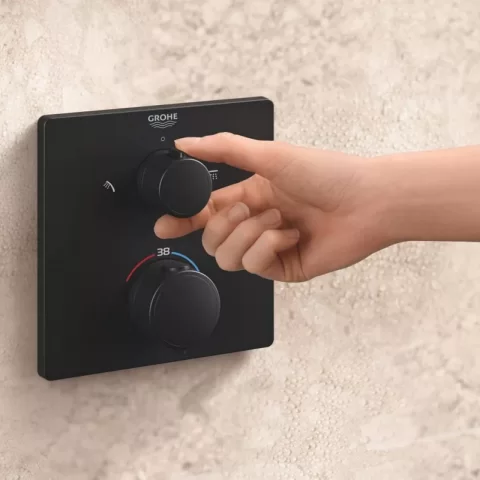 Sistem de dus incastrat Grohe Precision Cube finisaj negru mat