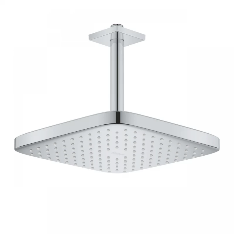 Palarie si brat de dus Grohe Tempesta 250 Cube crom lucios patrata