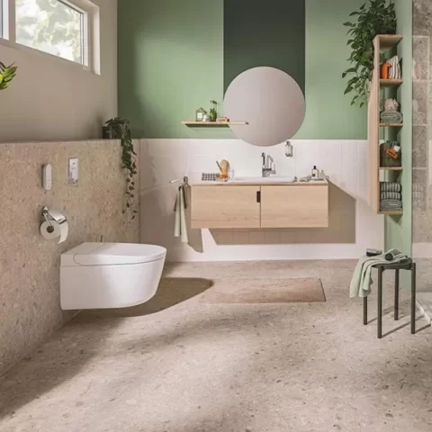 Vas WC suspendat Grohe Sensia cu Grohe HyperClean functie de bideu alb lucios