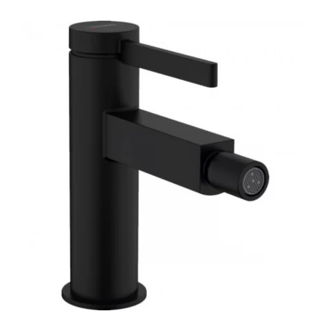 Baterie pentru bideu Hansgrohe Finoris cu ventil Pop-Up negru mat