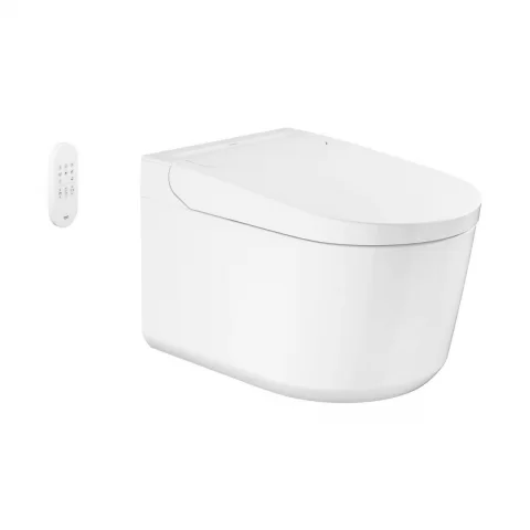 Vas WC suspendat Grohe Sensia cu Grohe HyperClean functie de bideu alb lucios