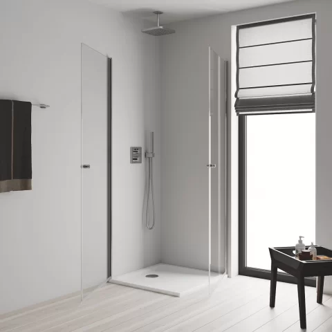 Palarie si brat de dus Grohe Tempesta 250 Cube crom lucios patrata