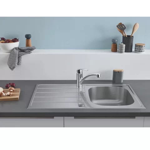 Chiuveta inox Grohe K200 86x50 cm cu 1 cuva cu picurator