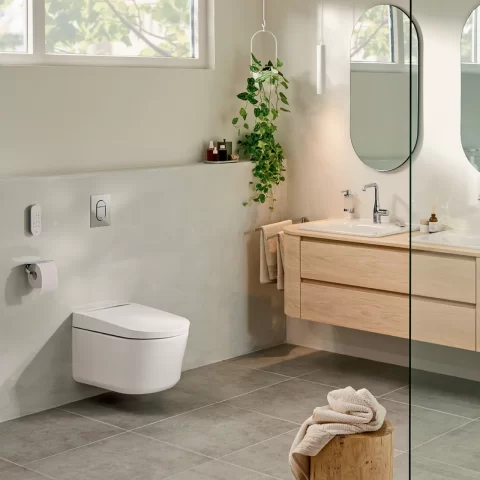 Vas WC suspendat Grohe Sensia Pro cu Grohe HyperClean functie de bideu alb lucios