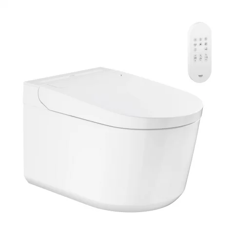 Vas WC suspendat Grohe Sensia cu Grohe HyperClean functie de bideu alb lucios