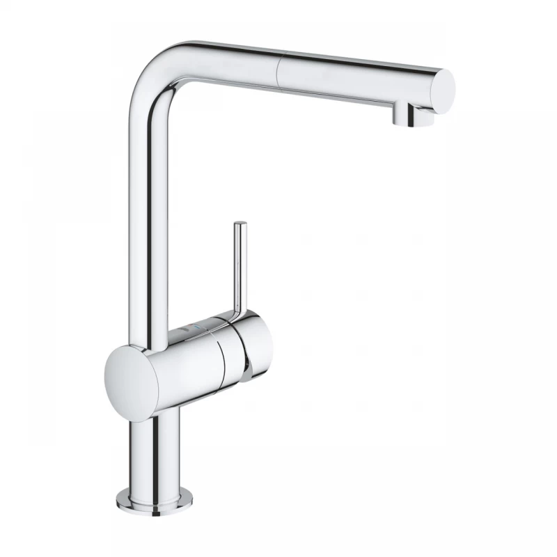 Baterie bucatarie Grohe Minta crom lucios cu dus extractibil 