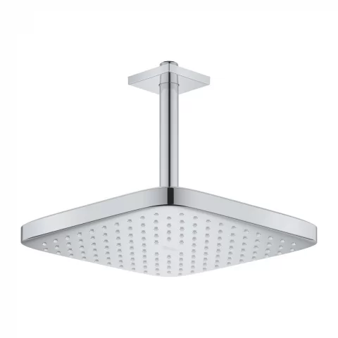 Palarie si brat de dus Grohe Tempesta 250 Cube crom lucios patrata