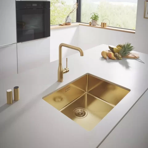 Chiuveta inox Grohe K700 55x45 cm cu 1 cuva auriu lucios fara picurator