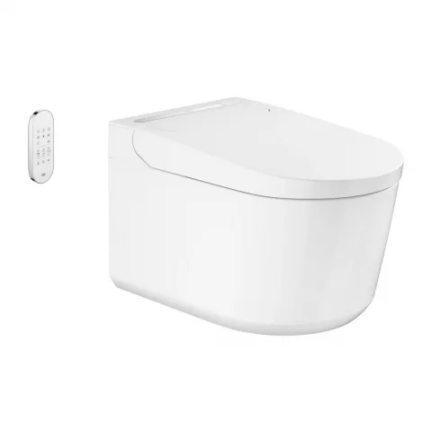 Vas WC suspendat Grohe Sensia Pro cu Grohe HyperClean functie de bideu alb lucios