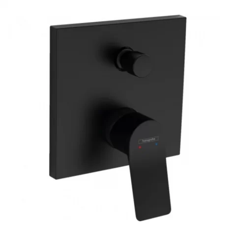 Baterie cada si dus incastrata Hansgrohe Vivenis negru mat