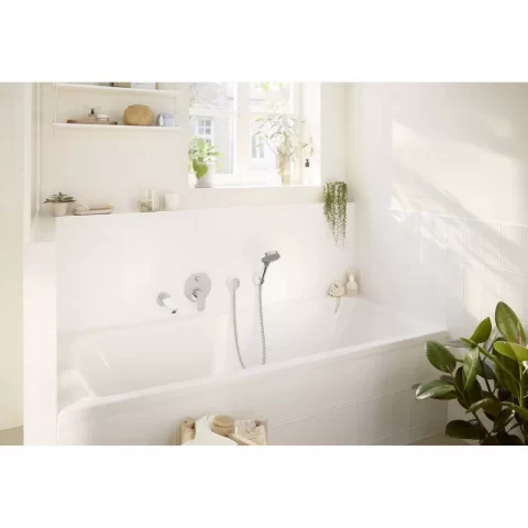 Baterie cada si dus incastrata Hansgrohe Rebris S crom lucios