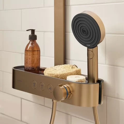 Sistem de dus Hansgrohe Pulsify S 260 ShowerTablet Select 400 bronz cu termostat 