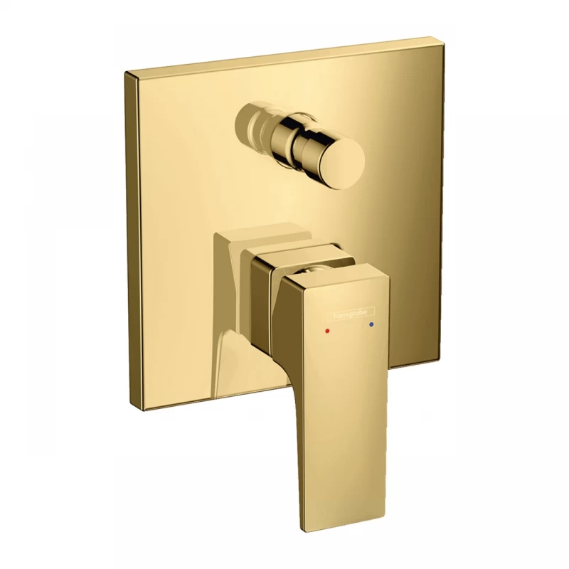 Baterie cada si dus incastrata Hansgrohe Metropol auriu lucios