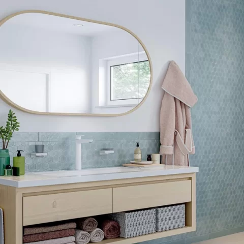 Baterie lavoar inalta Hansgrohe Talis E alb mat monocomanda 