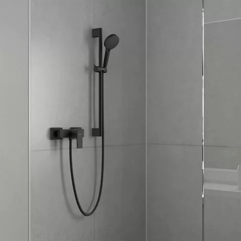 Baterie dus Hansgrohe Vernis Shape negru mat monocomanda 