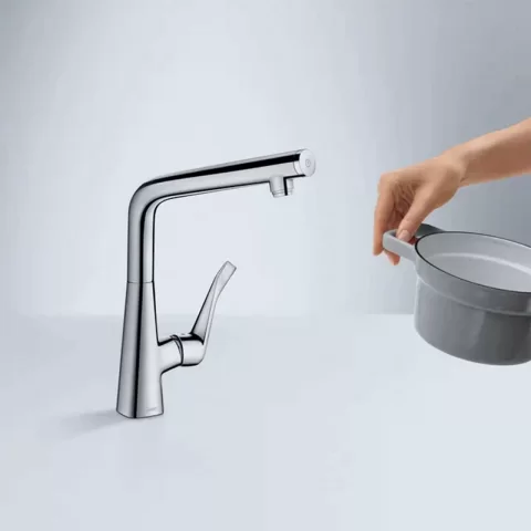 Baterie bucatarie Hansgrohe Metris Select M71 monocomanda crom-lucios