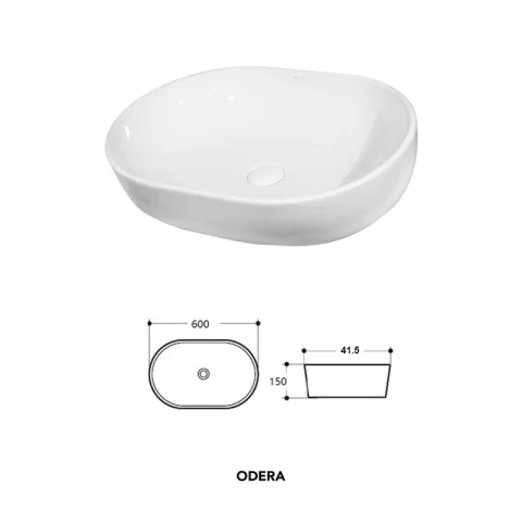 Lavoar pe blat Fluminia Odera 60x41.5xH15 cm