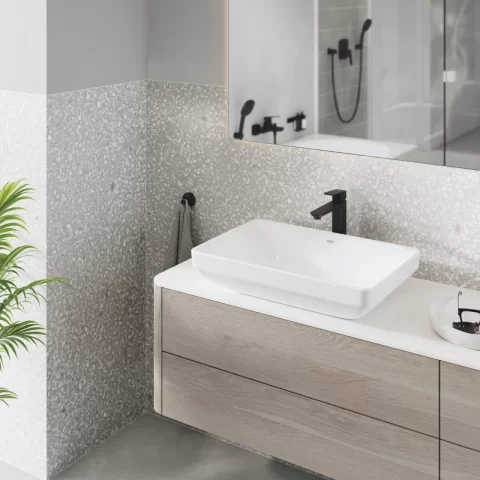 Baterie lavoar inalta Grohe Cubeo XL monocomanda negru mat