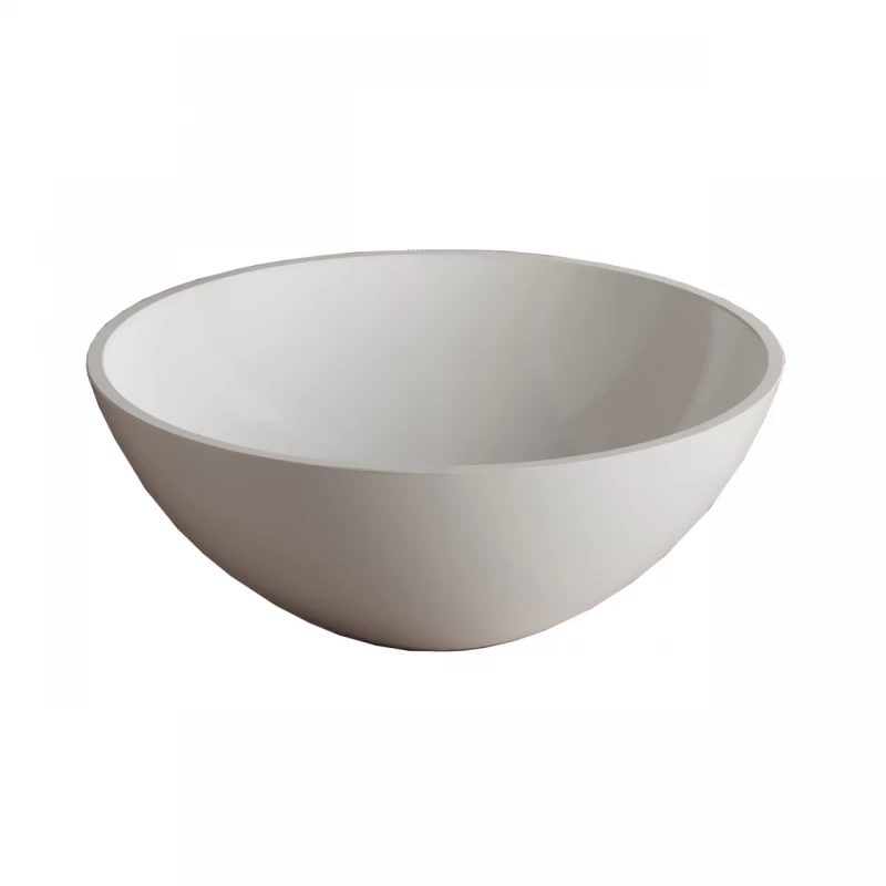 Lavoar pe blat Marmite Riga Low rotund 38 cm alb
