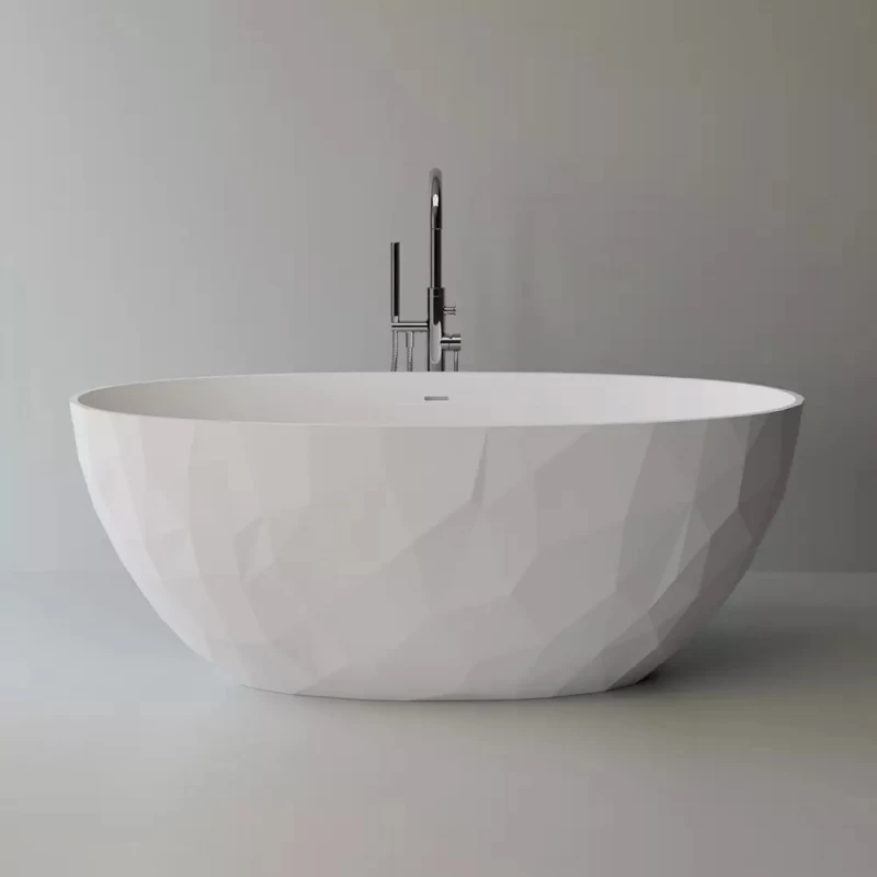 Cada freestanding Marmite Aruba 167x83 cm din compozit alb