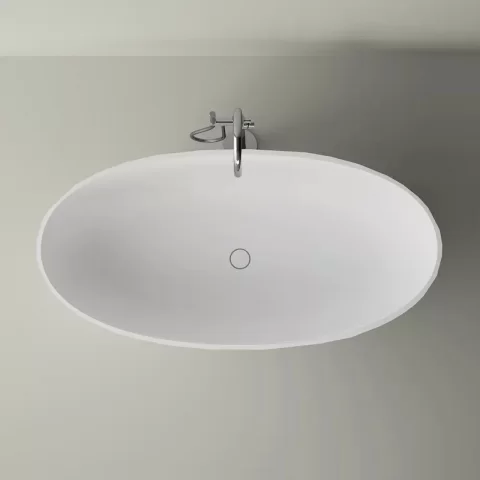 Cada freestanding Marmite Aruba 167x83 cm din compozit alb