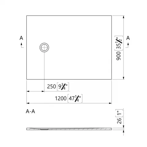 Cadita dus patrata Marmite Burgos alb 80x80 cm