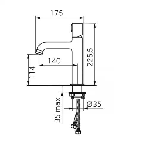 Baterie lavoar FDesign Meandro crom lucios monocomanda