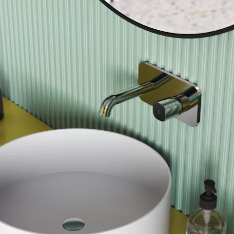 Baterie lavoar incastrata FDesign Meandro crom lucios 