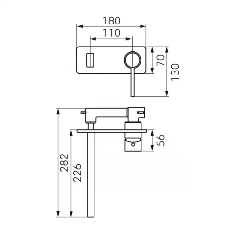 Baterie lavoar incastrata FDesign Zaffiro alb mat monocomanda