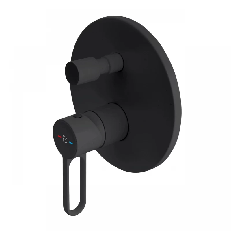 Baterie cada si dus incastrata FDesign Zaffiro negru mat monocomanda