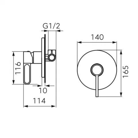 Baterie dus incastrata FDesign Zaffiro alb mat monocomanda