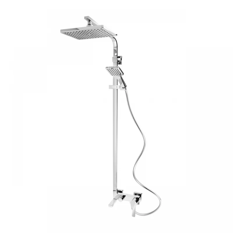 Sistem de dus FDesign Origio crom lucios cu baterie monocomanda 