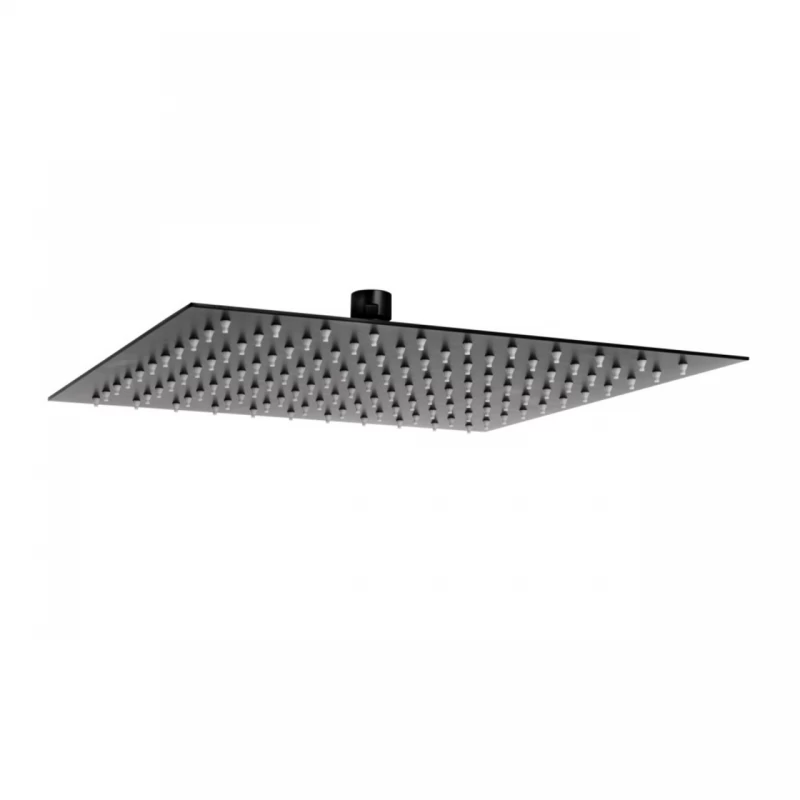Palarie de dus patrata FDesign Inula negru mat 1 functie 300x300 mm