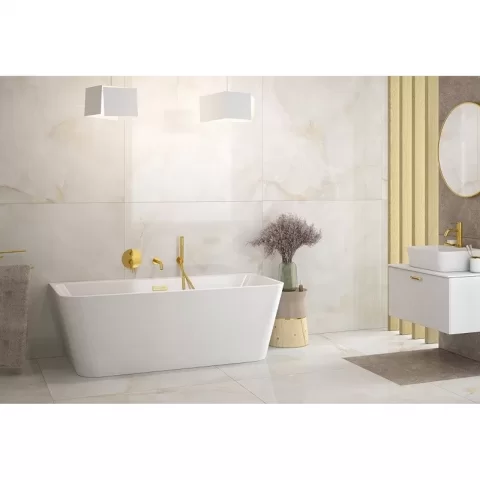 Cada freestanding Besco Varya alb 150x75 cm