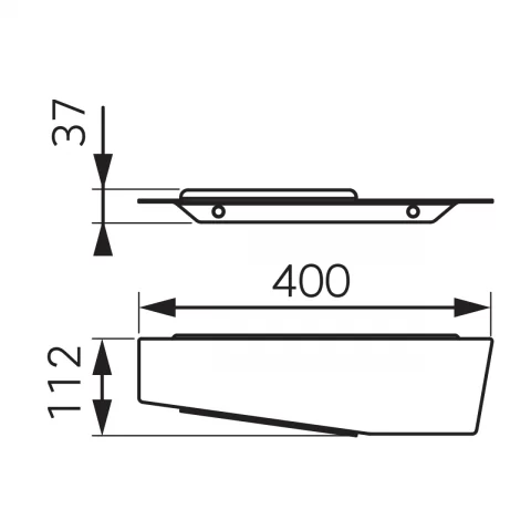 Etajera FDesign Piazza 40 cm negru mat