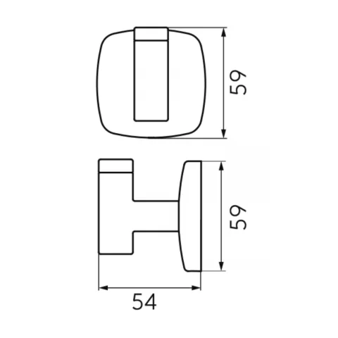 Cuier simplu FDesign Merida negru-rose gold