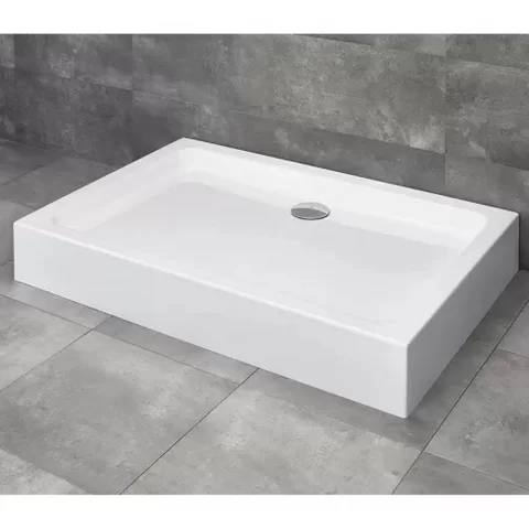 Set promotional cabina de dus Radaway Alienta negru mat 80x100 cm cu cadita si sifon