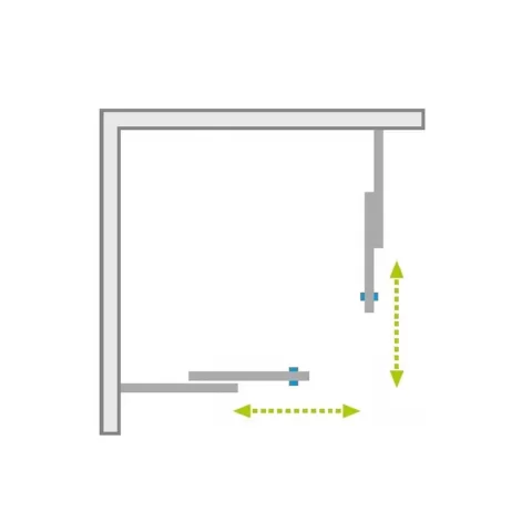 Cabina de dus patrata Radaway Alienta C cu usi culisante 90x90 cm negru mat 
