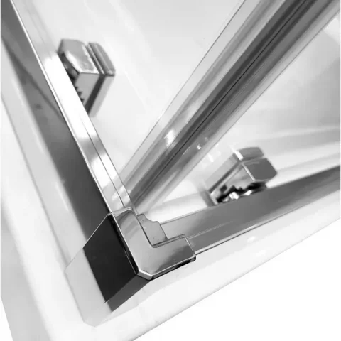 Set promotional cabina de dus Radaway Alienta DWJ+S crom 100x90 cm cu cadita si sifon