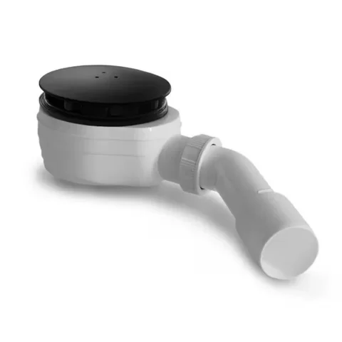Set promotional cabina de dus Radaway Alienta DWJ+S negru mat 100x80 cm cu cadita si sifon