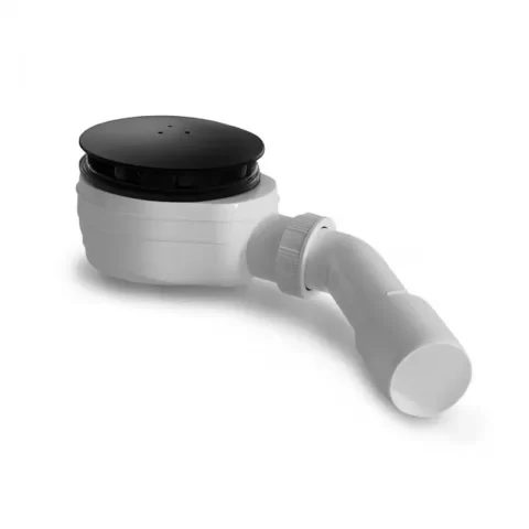 Set promotional cabina de dus Radaway Alienta negru mat 90x90 cm cu cadita si sifon