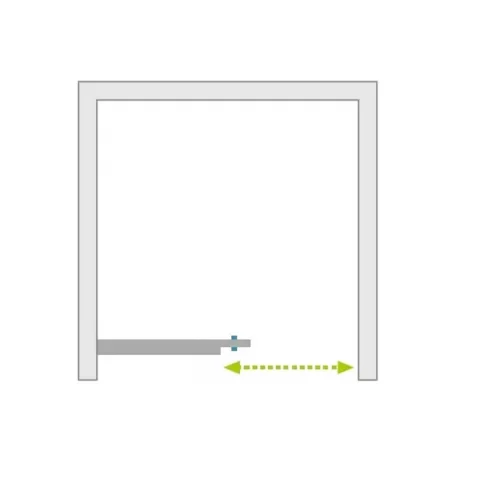 Usa de nisa culisanta Radaway Alienta DWJ negru mat 120x190 cm