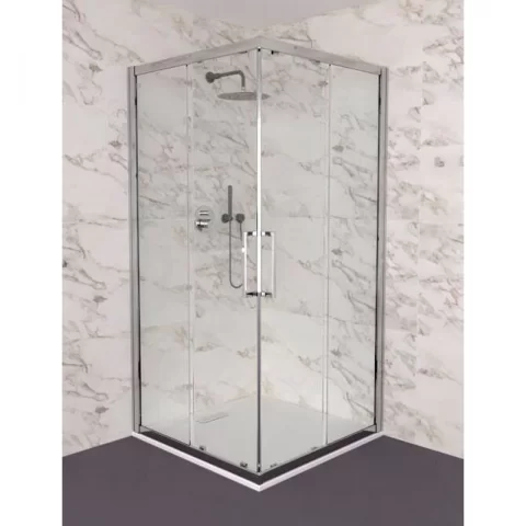 Usa cabina de dus culisanta Ideal Standard i.life argintiu 90 cm sticla 8 mm 