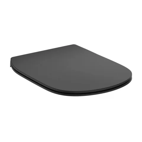 Set PROMO vas WC suspendat Ideal Standard Tesi Aquablade cu rezervor si capac negru