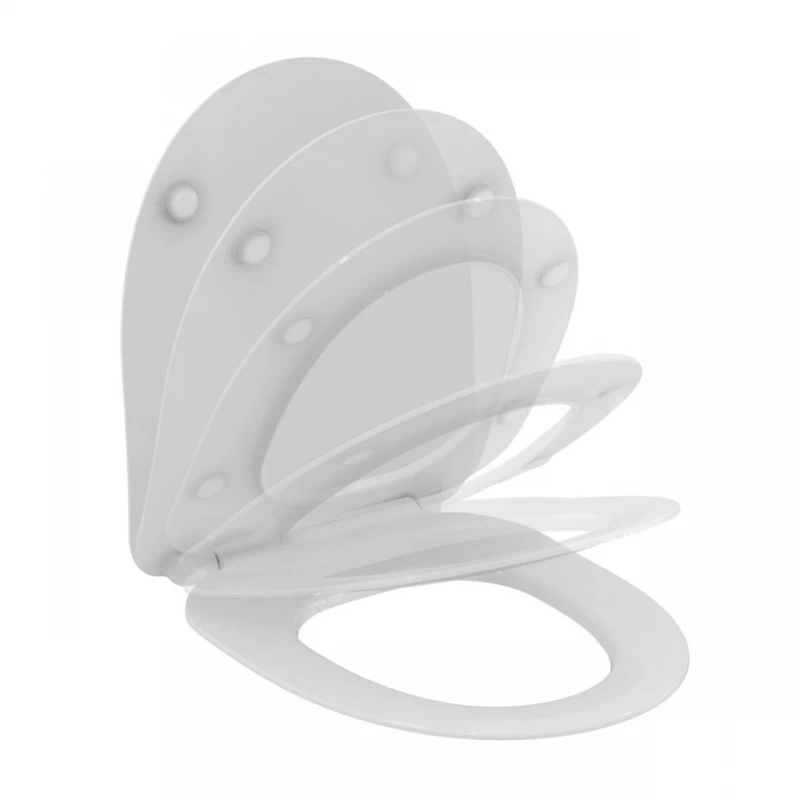 Capac WC Ideal Standard i.life A Slim cu inchidere lenta alb