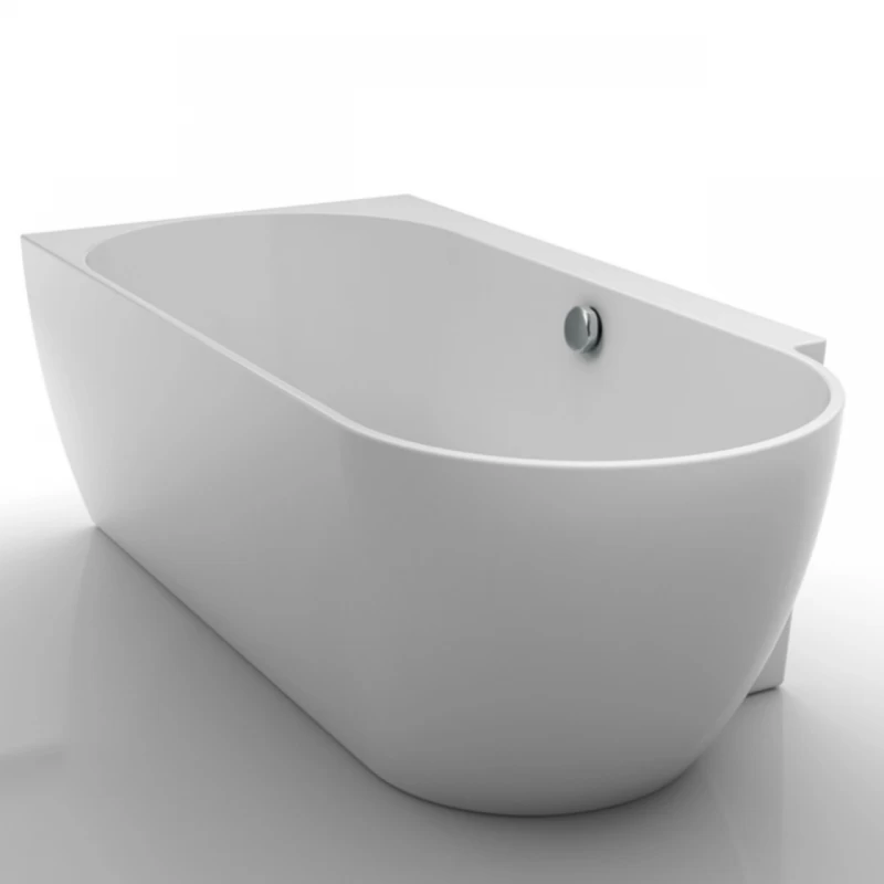 Cada freestanding Kreiner Ceylon 166x80 cm alb stanga