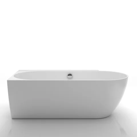 Cada freestanding Kreiner Ceylon 166x80 cm alb stanga